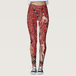 Leggings Lady and Unicorn Medieval Tapestry Touch