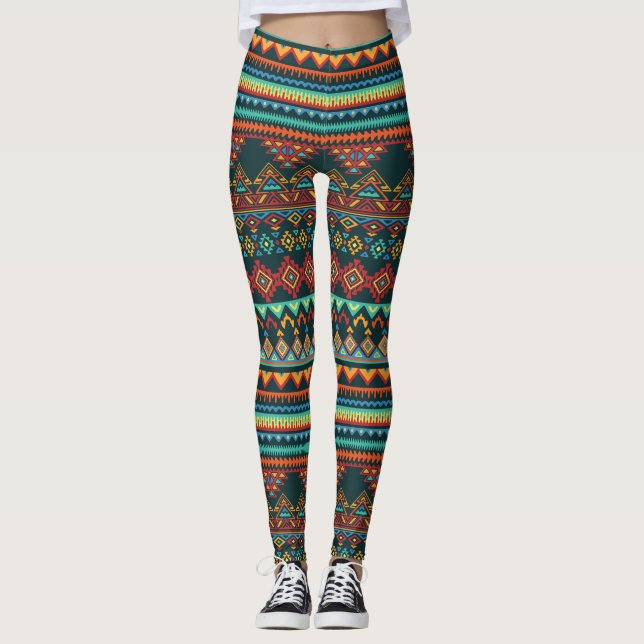 Leggings L'Africain a inspiré le motif géométrique (Devant)