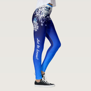 Leggings Laisser Neige Légendes Snowflakes Pantalons Cute P