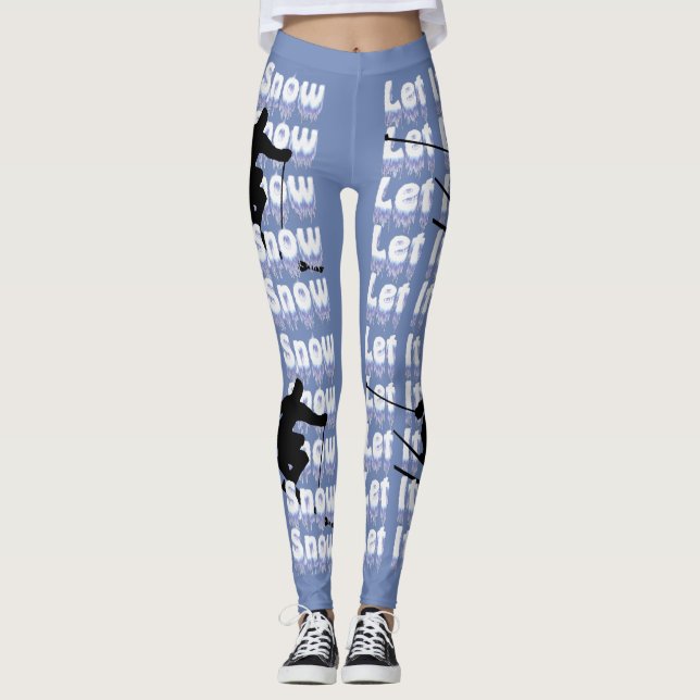 Leggings Laisser Patiner Légendes Skier De Neige (Devant)