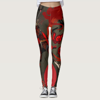 Leggings Laissez-Les Venir, Japonais Samurai Warrior