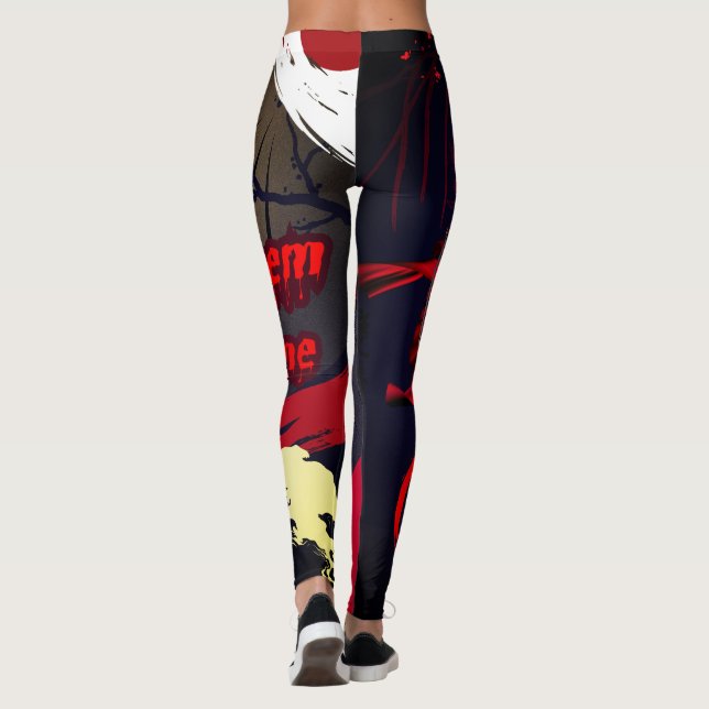 Leggings ⛈️ 🥷 Laissez-Les Venir, Tempête De Samurai 🥷 ⛈️ (Dos)