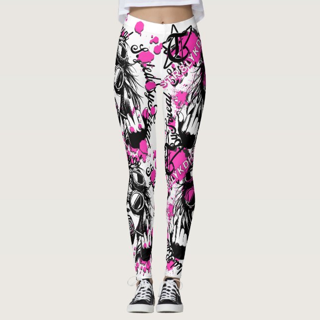 Leggings Laissez votre expression parler dans votre mode (Devant)