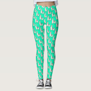 Leggings lama alpaga de dessin animé souriant et heureux