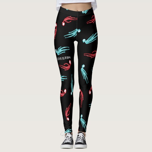 Leggings L'amour est le vrai squelette (Devant)