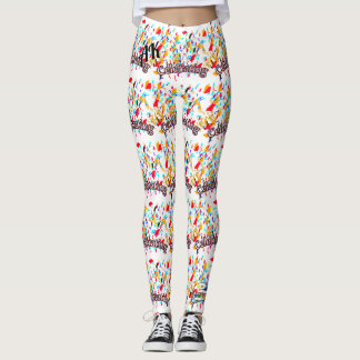 Leggings L'anniversaire célèbrent des guêtres de joyeux