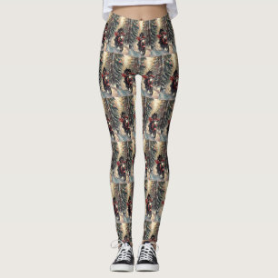 Leggings Lapphund Finlandais Chien à cheval Moto Noël