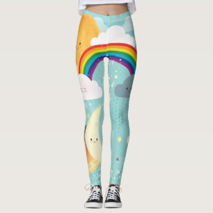 Leggings L'arc-en-ciel coloré, Sun, opacifie des guêtres