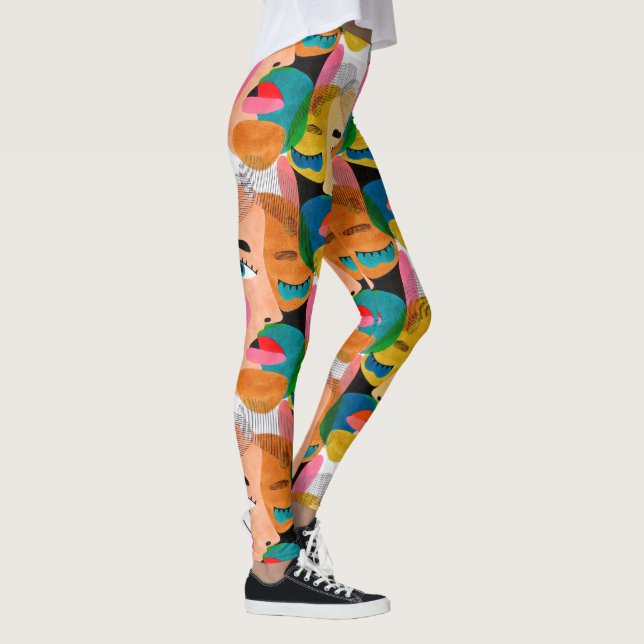 Leggings L'art abstrait des filles (Droite)