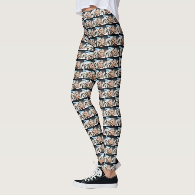 Leggings L'Art Dimensionnel Chien Blanc, (Gauche)