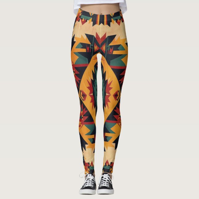 Leggings L'art tribal bohème (Devant)