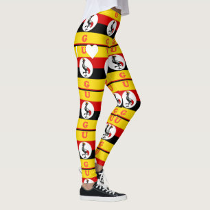 Leggings L'Art Vibrant Ouganda Inspiré Du Drapeau