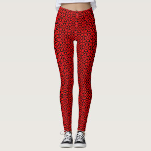 Leggings Lattice du Coeur Noir Rouge