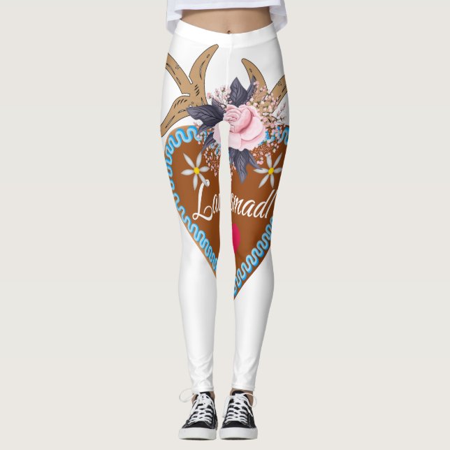 Leggings Lausmadl Oktoberfest Dirndl Bayern Spruch (Devant)