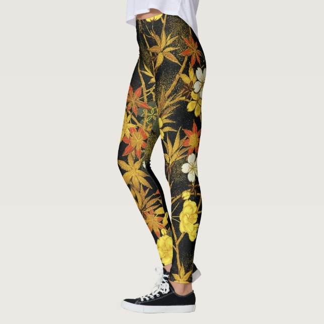 Leggings L'automne japonais laisse l'art classique antique  (Gauche)