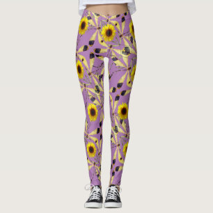 Leggings Lavande Abstraite Tournesol Dragenfly