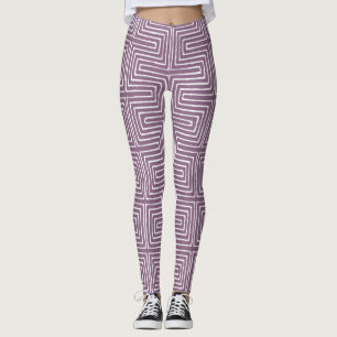 Leggings Lavande Purple et Maze Blanc Vêtements de Boue Afr