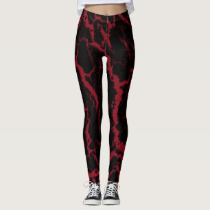 Leggings Lave de l'espace fissuré - Bourgogne