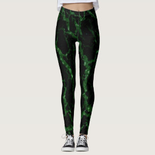 Leggings Lave d'espace fissuré - Vert Parties scintillant
