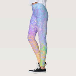Leggings Lavender Sunrise Pastel Neon Alcohol Ink Abstrait