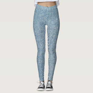 Leggings Laver les jeans bleus à l'acide, texture denim.