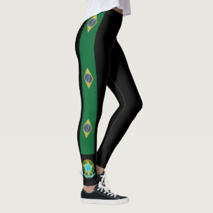 Leggings Le Brésil barre le drapeau