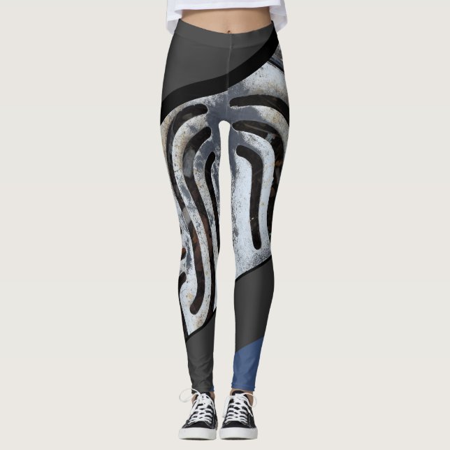 Leggings Le butin sur le feu noircissent les guêtres (Devant)