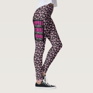 Leggings Le cancer du sein prend en charge les jambons noir
