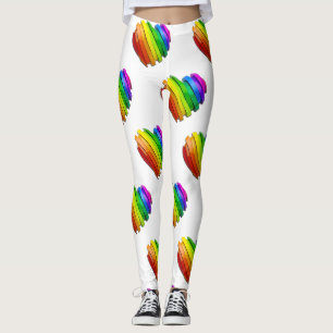 Leggings Le cœur sculptural tridimensionnel de SlipperyJoe