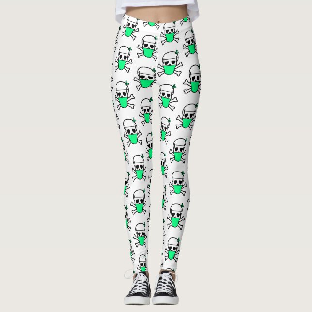 Leggings Le crâne porte le masque Thunder_Cove (Devant)