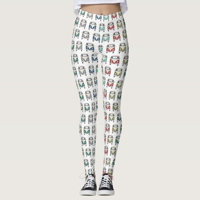Leggings le cru classique frais de motif d'autobus a (Devant)