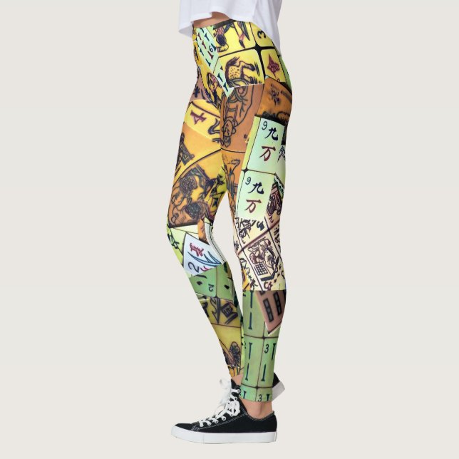Leggings Le cru d'heure-milliampère Jongg couvre de tuiles (Gauche)