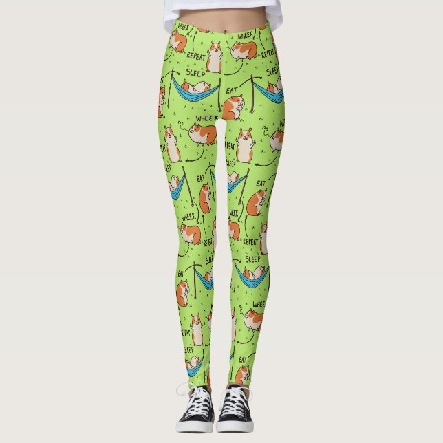 Leggings Le cycle de vie d'un cochon de Guinée (Devant)
