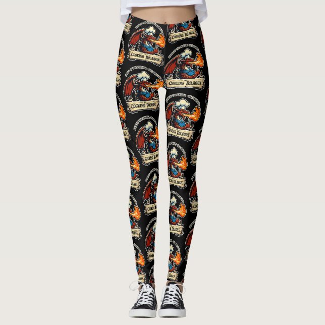 Leggings Le dragon de la Cuisine (Devant)