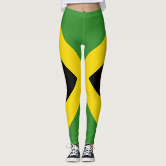Leggings Le drapeau jamaïcain traîne partout dans le design