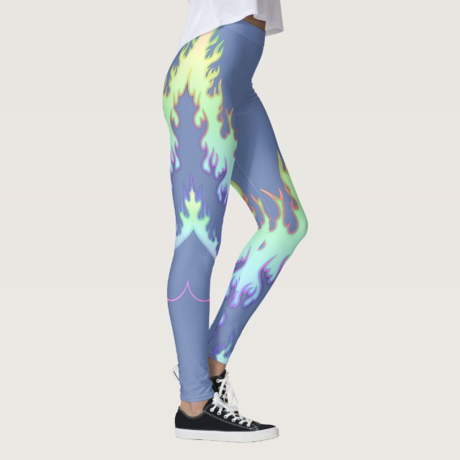 Leggings Le feu de coeur : Guêtres : Arc-en-ciel de (Droite)