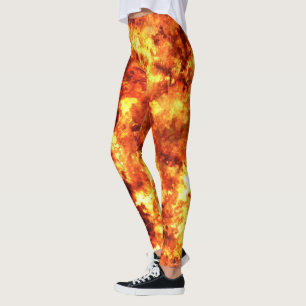 Leggings Le feu d'un rouge ardent