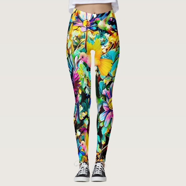Leggings Le jardin de colibri - guêtres de femmes de dames (Devant)