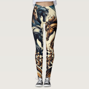 Leggings Le jeu des chevaliers - les échecs rencontre l'ima