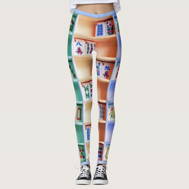Leggings le jongg d'heure-milliampère couvre de tuiles des (Devant)