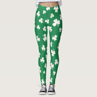 Leggings Le jour de St Patrick de motif de shamrock