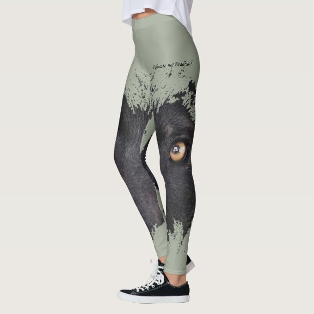 Leggings Le loup observe des guêtres (Gauche)
