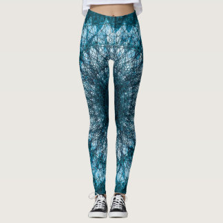 Leggings Le Mandala bleu indigo