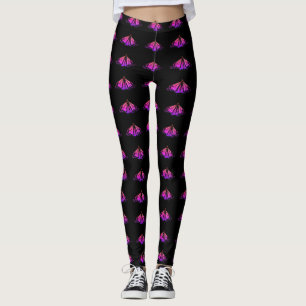 Leggings Le Monarque rose néon et violet est tout autour