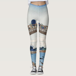 Leggings Le mont Housai Fuji vu d'en bas Pont Homme
