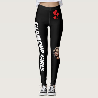 Leggings Le noir est de retour Coeurs pour toujours