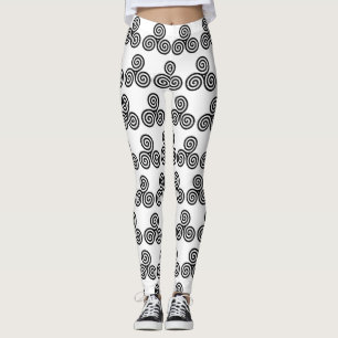 Leggings Le noir triple se développe en spirales