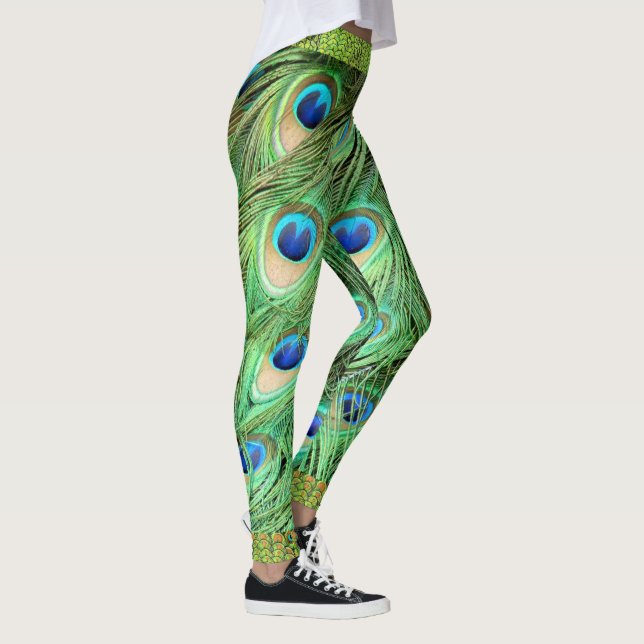 Leggings Le paon fait varier le pas des guêtres exotiques (Droite)