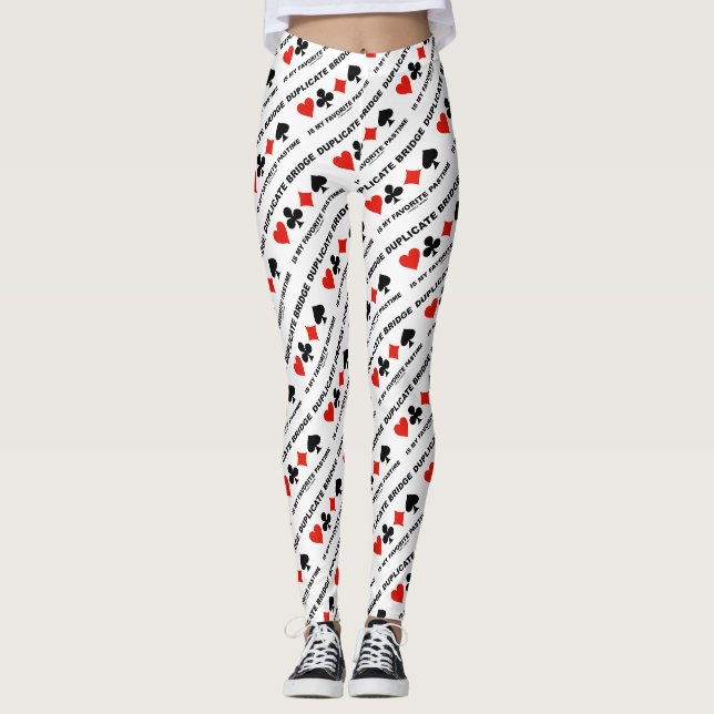Leggings Le Pont Dupliqué Est Ma Carte Pastime Préférée (Devant)