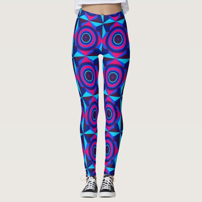 Leggings Le pouls de la technologie néon (Devant)